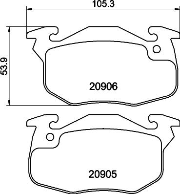 HELLA PAGID 8DB 355 019-141 - Тормозные колодки, дисковые, комплект autospares.lv