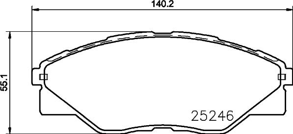 HELLA PAGID 8DB 355 019-811 - Тормозные колодки, дисковые, комплект autospares.lv