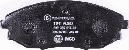 HELLA PAGID 8DB 355 014-931 - Тормозные колодки, дисковые, комплект autospares.lv