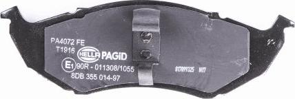 HELLA PAGID 8DB 355 014-971 - Тормозные колодки, дисковые, комплект autospares.lv