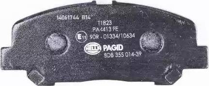 HELLA PAGID 8DB 355 014-391 - Тормозные колодки, дисковые, комплект autospares.lv