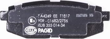 HELLA PAGID 8DB 355 014-341 - Тормозные колодки, дисковые, комплект autospares.lv