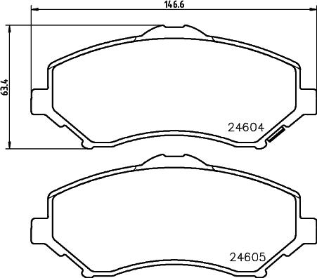 HELLA PAGID 8DB 355 045-291 - Тормозные колодки, дисковые, комплект autospares.lv