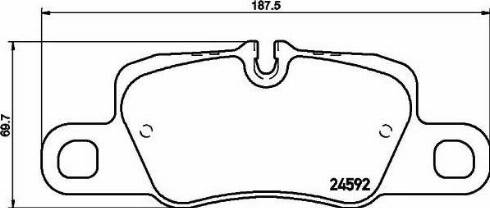 HELLA PAGID 8DB355015581 - Тормозные колодки, дисковые, комплект autospares.lv