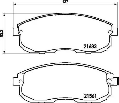 HELLA PAGID 8DB 355 015-641 - Тормозные колодки, дисковые, комплект autospares.lv