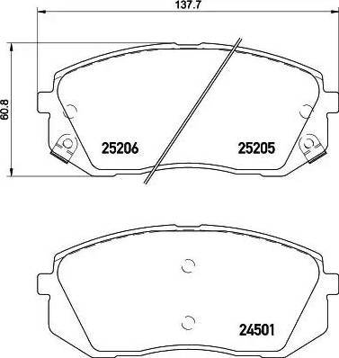 DODA 1070120019 - Тормозные колодки, дисковые, комплект autospares.lv