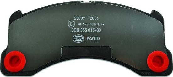 HELLA PAGID 8DB 355 015-801 - Тормозные колодки, дисковые, комплект autospares.lv