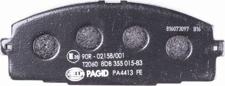 HELLA PAGID 8DB 355 015-831 - Тормозные колодки, дисковые, комплект autospares.lv