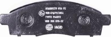 HELLA PAGID 8DB 355 015-321 - Тормозные колодки, дисковые, комплект autospares.lv