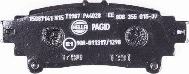 HELLA PAGID 8DB 355 015-371 - Тормозные колодки, дисковые, комплект autospares.lv