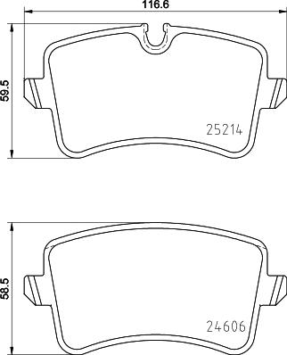 HELLA PAGID 8DB 355 016-011 - Тормозные колодки, дисковые, комплект autospares.lv