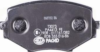 HELLA PAGID 8DB 355 016-861 - Тормозные колодки, дисковые, комплект autospares.lv