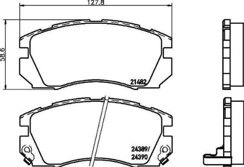 HELLA PAGID 8DB 355 016-881 - Тормозные колодки, дисковые, комплект autospares.lv