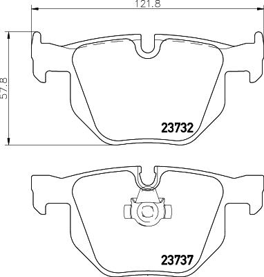 HELLA PAGID 8DB 355 010-471 - Тормозные колодки, дисковые, комплект autospares.lv