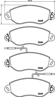 HELLA PAGID 8DB 355 010-531 - Тормозные колодки, дисковые, комплект autospares.lv