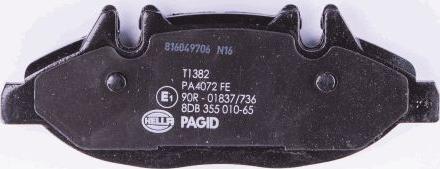 HELLA PAGID 8DB 355 010-651 - Тормозные колодки, дисковые, комплект autospares.lv