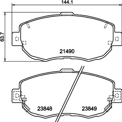 HELLA PAGID 8DB 355 010-151 - Тормозные колодки, дисковые, комплект autospares.lv