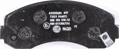 HELLA PAGID 8DB 355 010-131 - Тормозные колодки, дисковые, комплект autospares.lv