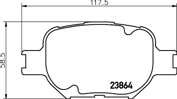 HELLA PAGID 8DB 355 010-201 - Тормозные колодки, дисковые, комплект autospares.lv