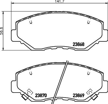 HELLA PAGID 8DB 355 028-011 - Тормозные колодки, дисковые, комплект autospares.lv