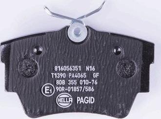 HELLA PAGID 8DB 355 010-761 - Тормозные колодки, дисковые, комплект autospares.lv