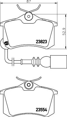 HELLA PAGID 8DB 355 010-781 - Тормозные колодки, дисковые, комплект autospares.lv