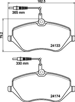 HELLA PAGID 8DB 355 011-491 - Тормозные колодки, дисковые, комплект autospares.lv