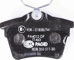 HELLA PAGID 8DB 355 011-501 - Тормозные колодки, дисковые, комплект autospares.lv