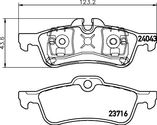 HELLA PAGID 8DB 355 011-351 - Тормозные колодки, дисковые, комплект autospares.lv