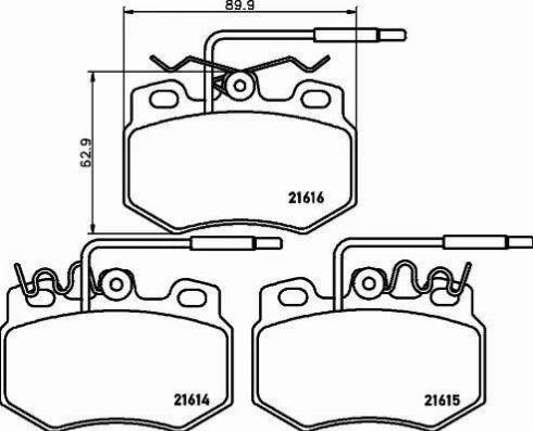 HELLA PAGID 8DB 355 018-091 - Тормозные колодки, дисковые, комплект autospares.lv