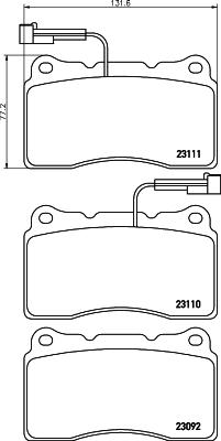 HELLA PAGID 8DB 355 018-361 - Тормозные колодки, дисковые, комплект autospares.lv