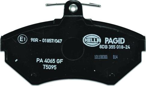 HELLA PAGID 8DB 355 018-241 - Тормозные колодки, дисковые, комплект autospares.lv