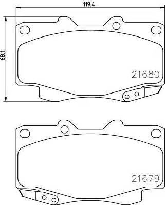 MEC-Diesel 570191 - Тормозные колодки, дисковые, комплект autospares.lv