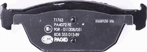 HELLA PAGID 8DB 355 013-891 - Тормозные колодки, дисковые, комплект autospares.lv