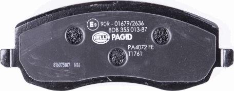 HELLA PAGID 8DB 355 013-871 - Тормозные колодки, дисковые, комплект autospares.lv