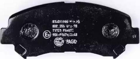 HELLA PAGID 8DB 355 013-781 - Тормозные колодки, дисковые, комплект autospares.lv