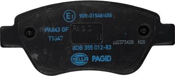 HELLA PAGID 8DB 355 012-831 - Тормозные колодки, дисковые, комплект autospares.lv