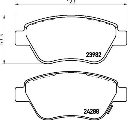 HELLA PAGID 8DB 355 032-541 - Тормозные колодки, дисковые, комплект autospares.lv