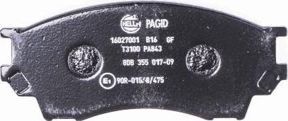 HELLA PAGID 8DB 355 017-091 - Тормозные колодки, дисковые, комплект autospares.lv