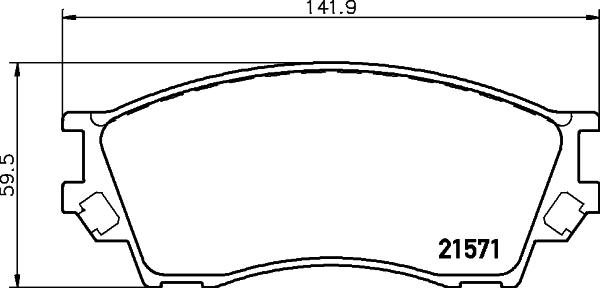 HELLA PAGID 8DB 355 017-091 - Тормозные колодки, дисковые, комплект autospares.lv