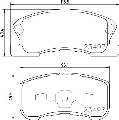 HELLA PAGID 8DB 355 017-111 - Тормозные колодки, дисковые, комплект autospares.lv