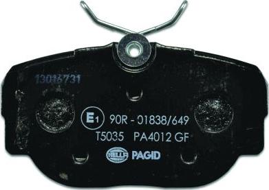 HELLA PAGID 8DB 355 017-811 - Тормозные колодки, дисковые, комплект autospares.lv