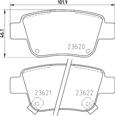 HELLA PAGID 8DB 355 017-331 - Тормозные колодки, дисковые, комплект autospares.lv