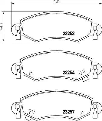 HELLA PAGID 8DB 355 017-251 - Тормозные колодки, дисковые, комплект autospares.lv