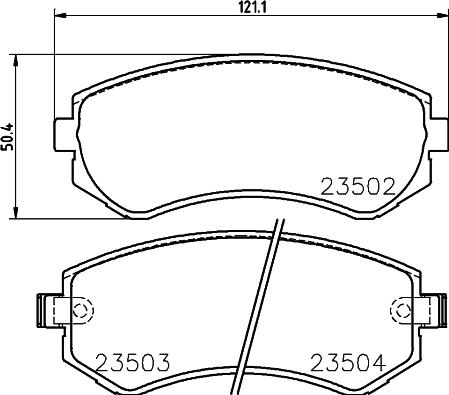 HELLA PAGID 8DB 355 017-201 - Тормозные колодки, дисковые, комплект autospares.lv