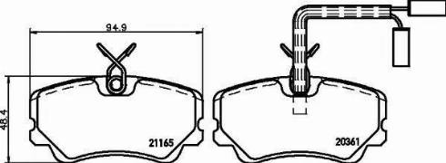 HELLA PAGID 8DB 355 017-791 - Тормозные колодки, дисковые, комплект autospares.lv