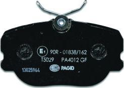 HELLA PAGID 8DB 355 017-761 - Тормозные колодки, дисковые, комплект autospares.lv