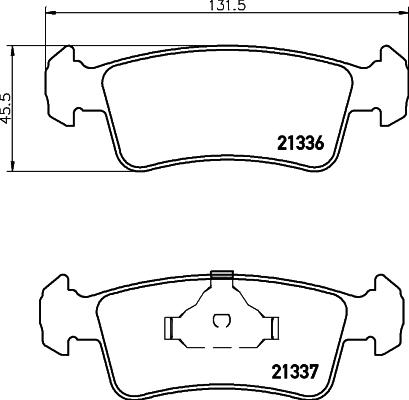 HELLA PAGID 8DB 355 039-621 - Тормозные колодки, дисковые, комплект autospares.lv