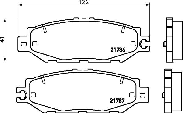 HELLA PAGID 8DB 355 030-541 - Тормозные колодки, дисковые, комплект autospares.lv