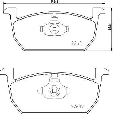 HELLA PAGID 8DB 355 032-951 - Тормозные колодки, дисковые, комплект autospares.lv